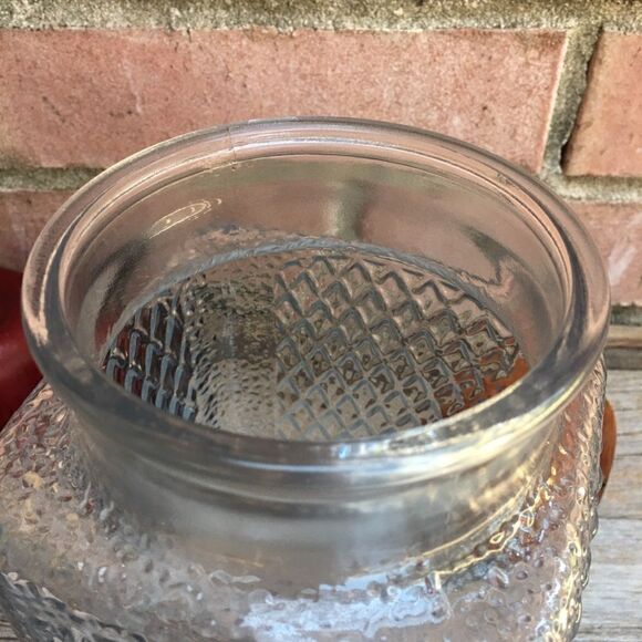 Textured Patterned Glass Rectangular Canister with Lid - Picture 15 of 16